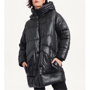 Long Hooded Puffer Coat